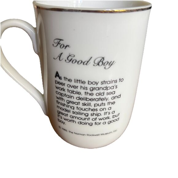 Norman Rockwell FOR A GOOD BOY  Museum Collection Coffee Cups Mugs - Picture 3 of 6